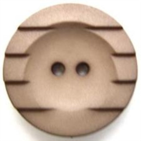 B6115 25mm Brown Beige Matt 2 Hole Button - Ribbonmoon