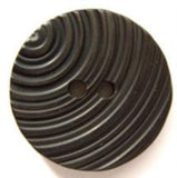 B6837 23mm Black Soft Sheen 2 Hole Button with Curved Grooves - Ribbonmoon