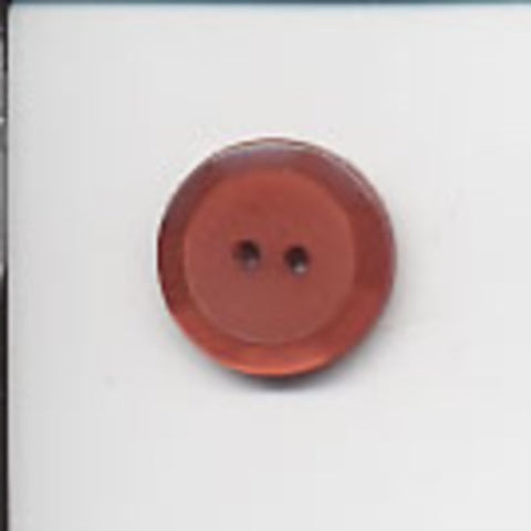 B1718 20mm Rust Iced Matt Centre and Pearlised Rim 2 Hole Button - Ribbonmoon