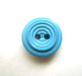 B8857 13mm Deep Turquoise Blue Ringed 2 Hole Button - Ribbonmoon