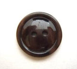 B8968 16mm Dark Brown High Gloss 2 Hole Button - Ribbonmoon