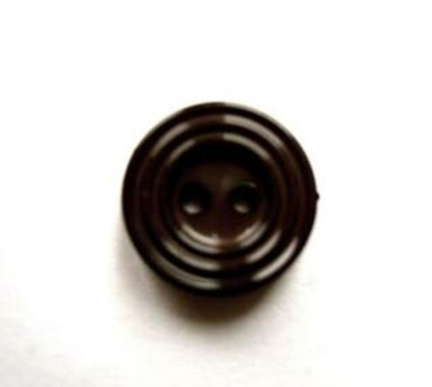 B17139 13mm Dark Brown High Gloss 2 Hole Button - Ribbonmoon