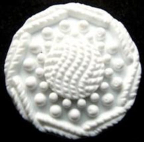 B6273 23mm White Textured Shank Button - Ribbonmoon