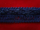 FT1790 21mm Rich Navy Soft Chenielle Decorated Braid Trim