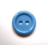 B11281 15mm Light Blue Glossy 2 Hole Button - Ribbonmoon