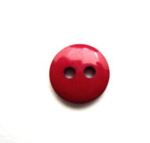 B11406 11mm Claret Glossy 2 Hole Button - Ribbonmoon