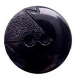 B14160 20mm Black Glossy and Textured Matt 2 Hole Button