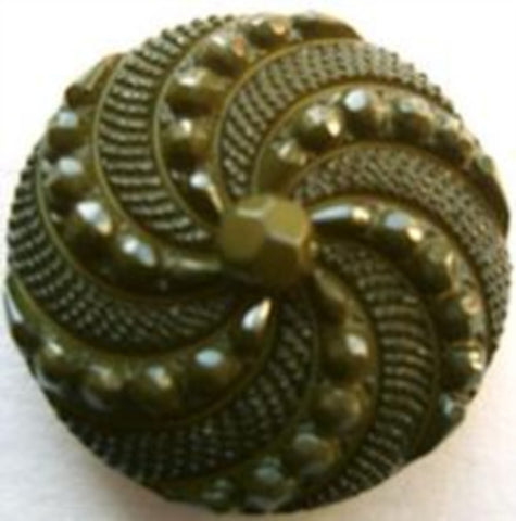 B8460 23mm Dark Sage Green Textured Shank Button - Ribbonmoon