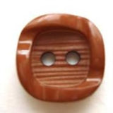 B5260 14mm Sable Brown Textured Matt Centre 2 Hole Button - Ribbonmoon