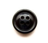 B11374 14mm Tonal Navys High Gloss 4 Hole Button - Ribbonmoon