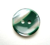 B11524 15mm Jade Green and Pearl Variegated Polyester 2 Hole Button - Ribbonmoon