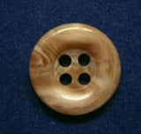 B3085 15mm Beige Aaran High Gloss 4 Hole Button - Ribbonmoon