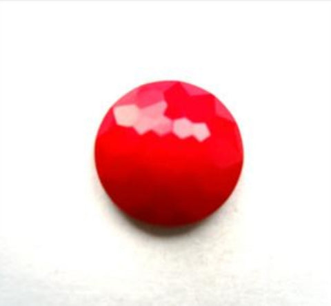 B11602 14mm Red Domed Honeycomb Shank Button - Ribbonmoon