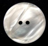 B6236 23mm Pearlised White Shimmery 2 Hole Button - Ribbonmoon