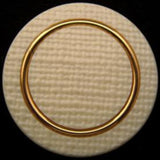 B10663 38mm Cream and Coppery Gold Button, Hole Built into the Back - Ribbonmoon