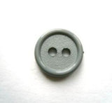 B17171 14mm Mid Light Grey Matt Centre 2 Hole Button - Ribbonmoon