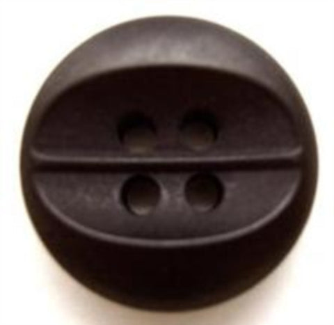 B5866 19mm Charcoal Black Chunky Soft Sheen 4 Hole Button - Ribbonmoon