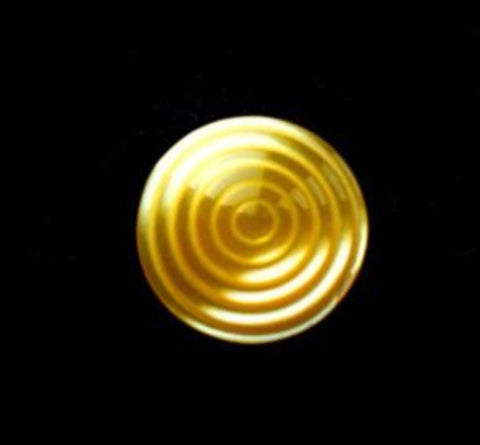 B8019 15mm Yellow Pearlised Polyester Ringed Shank Button - Ribbonmoon