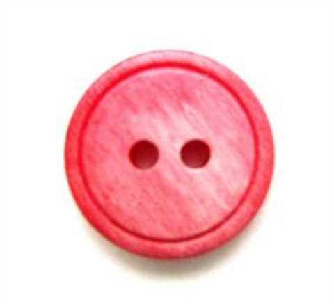 B7155 15mm Frosted Red Soft Sheen 2 Hole Button - Ribbonmoon