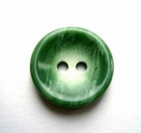 B17706 17mm Frosted Dusky Parakeet Green Gloss 2 Hole Button - Ribbonmoon