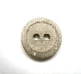 B16482 15mm Gilded Dull Silver Textured 2 Hole Button - Ribbonmoon