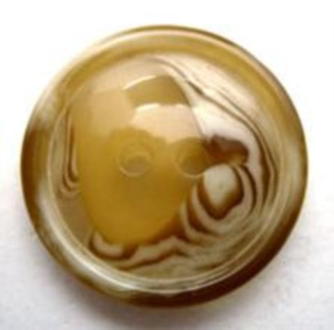 B9820 20mm Honey Aaran Gloss 2 Hole Button - Ribbonmoon