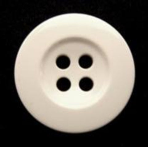 B5970 18mm White Gloss 4 Hole Button - Ribbonmoon