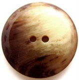 B6725 25mm Browns and Cream Aaran Chunky Gloss 2 Hole Button - Ribbonmoon