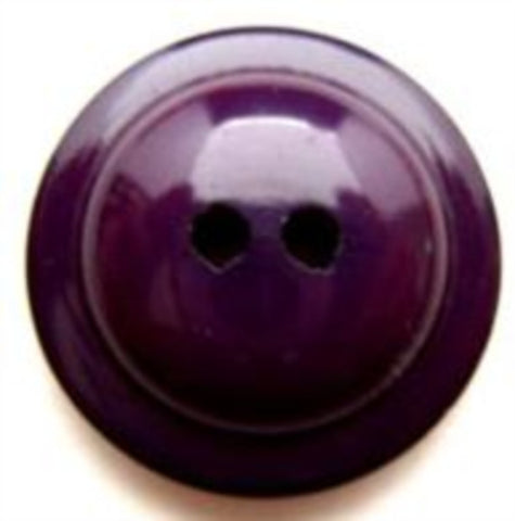 B14057 22mm Black Currant Domed Centre High Gloss 2 Hole Button