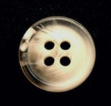 B8263 16mm Ivory and Clear 4 Hole Button - Ribbonmoon