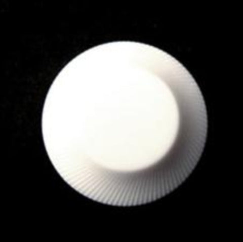 B12954 19mm White Shank Button, Gloss Centre and Textured Rim - Ribbonmoon