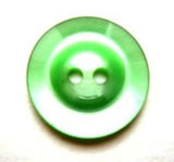 B7426 16mm Bright Deep Mint Pearlised Polyester 2 Hole Button - Ribbonmoon