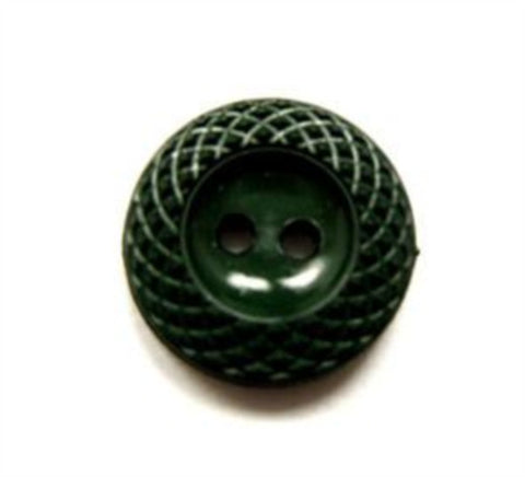 B15574 16mm Forest Green Textured Rim 2 Hole Button - Ribbonmoon