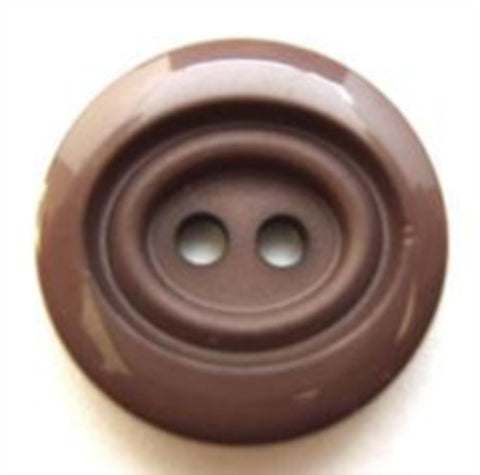 B7558 19mm Rosy Brown Oval Matt Centre 2 Hole Button - Ribbonmoon