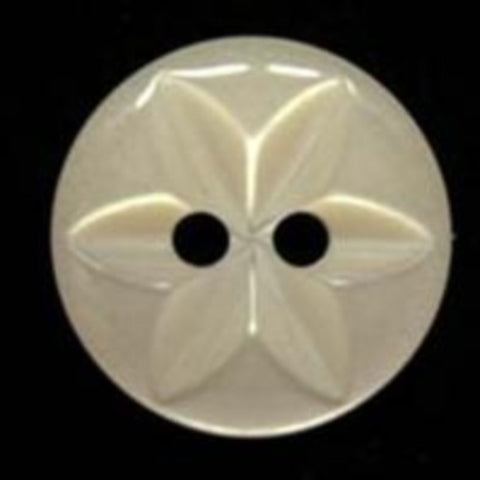 B17958 17mm Ivory 2 Hole Polyester Star Button - Ribbonmoon