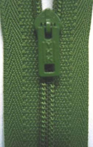 Z3454 YKK 20cm Deep Fern Green Nylon Pin Lock No.3 Closed End Zip - Ribbonmoon