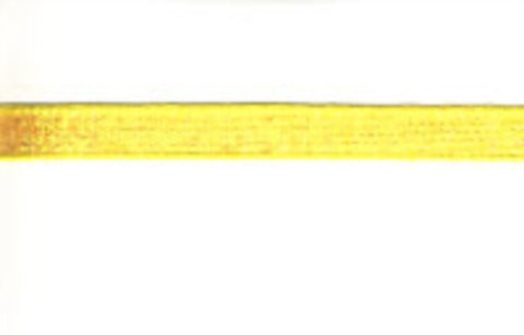 RSK23 7mm Lemon-Iridescent Metallic Dazzle Ribbon by Berisfords, 3 mtrs