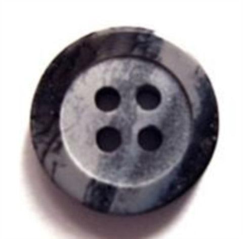 B6900 18mm Greys and Black Matt Centre 4 Hole Button - Ribbonmoon