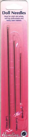 N31 3 Doll Needles, 174mm, 130mm, 89mm. Cloth Doll,Teaddy Bear,Soft Toy - Ribbonmoon