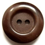 B11085 22mm Brown Chunky Matt Centre 2 Hole Button - Ribbonmoon