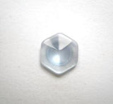 B16467 11mm Baby Blue Hexagon Shape Polyester Shank Button - Ribbonmoon