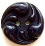 B8050 22mm Chunky Rich Navy 2 Hole Button - Ribbonmoon