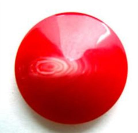 B14179 20mm Red Glossy Centre Point Button, Hole Built into the Back - Ribbonmoon