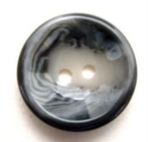 B9836 20mm Mixed Greys High Gloss 2 Hole Button - Ribbonmoon