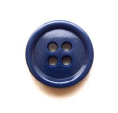 B9200 15mm Dark Dusky Royal Blue 4 Hole Button - Ribbonmoon