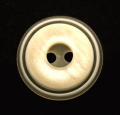 B9871 18mm Tonal Cream Gloss 2 Hole Button - Ribbonmoon