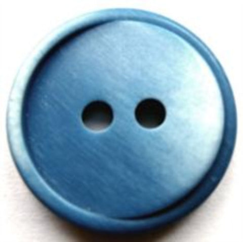 B17614 23mm Frosted Deep Blue Soft Sheen 2 Hole Button - Ribbonmoon