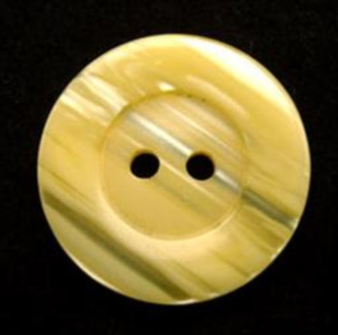 B13254 20mm Lemon Semi Pearlised 2 Hole Button - Ribbonmoon