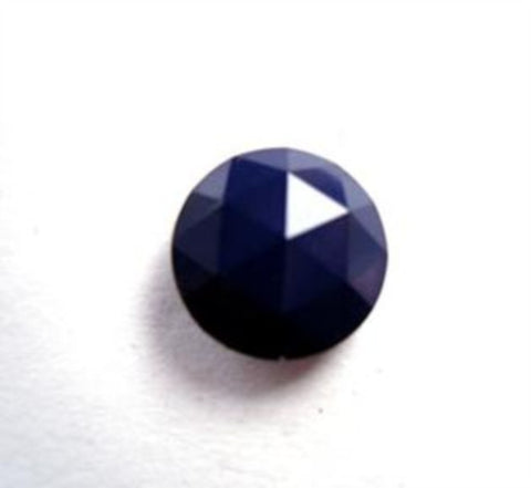 B13857 12mm Navy Domed Gloss Nylon Shank Button