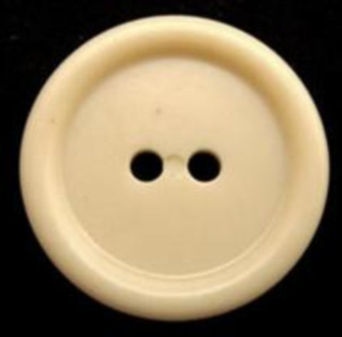 B11930 22mm Cream Glossy 2 Hole Button - Ribbonmoon